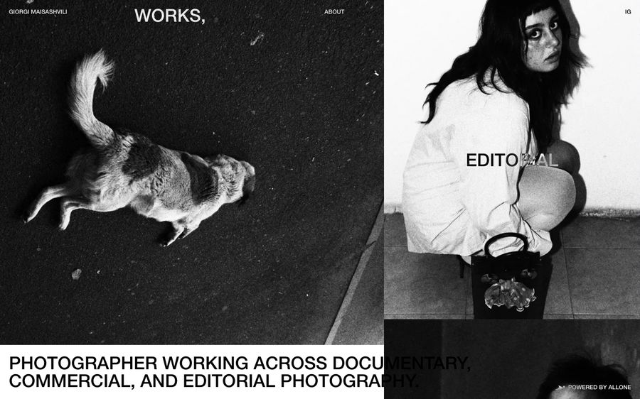 Photographer portfolio site